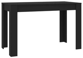 Tavolo da Pranzo Nero 120x60x76 cm in Legno Multistrato