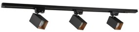Faretto per sistema a binario SQUARE 3xGU10/10W/230V + 1 m rotaia sistema