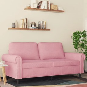 Divano A 2 Posti Rosa 140 Cm İn Velluto /
