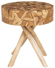 Tavolino basso legno chiaro ⌀ 50 cm THORSBY Beliani