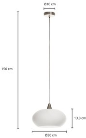 Lucande Sharvil lampada sospensione, 1 luce, vetro