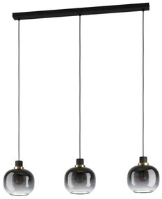 Eglo 99617 - Lampadario a sospensione con filo OILELLA 3xE27/40W/230V grigio