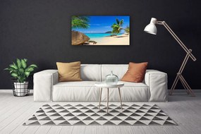 Stampa quadro su tela Paesaggio del mare della spiaggia 125x50 cm