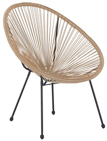 Set tavolo e sedie da balcone spaghetti beige ACAPULCO II Beliani