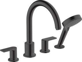 Rubinetteria 4 Fori Bordo Vasca Senza Corpo Ad Incasso Nero Opaco Hansgrohe Vernis Shape 71459670