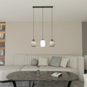 Lampadario a sospensione con filo VERDI 3xE27/15W/230V nero/grigio/bianco