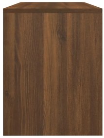 Sgabello da toeletta marrone fumo 70x35x45 cm legno multistrato