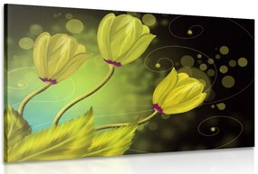 Quadro su tela – Fiori d'oro