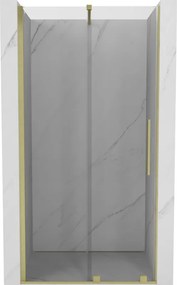 Mexen Velar porta doccia scorrevole 110 cm, trasparente, oro spazzolato - 871-110-000-01-55