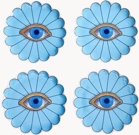 Set di 4 piatti da torta in porcellana Fleur