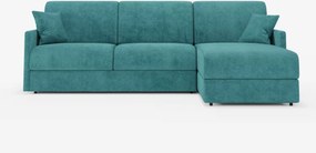 Tommy Divano Letto con penisola contenitore - design minimal e sfoderabile in tessuto smacchiabile simil cotone T33