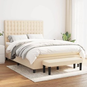Giroletto A Molle Con Materasso Crema 140x19 Cm İn Tessuto /