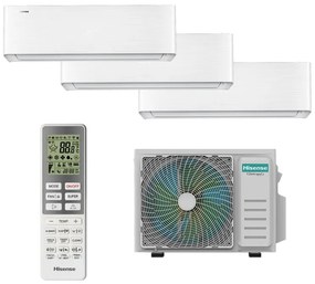 Condizionatore a muro multisplit inverter trial HISENSE ENERGY PRO X 9+9+12 21.4956 BTU 9K 9K 12K classe raffreddamento A++, classe di riscaldamento A++, bianco