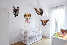 Particolare adesivo da parete per gli amanti dei cani 80 x 160 cm