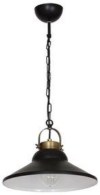 Lampadario IRON 1 1xE27/60W nero/ottone antico