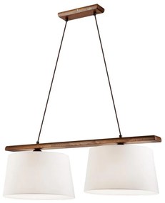 Lampadario sospeso a cavo AIDA 2xE27/60W/230V, finitura noce