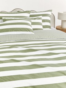 Copripiumino reversibile in cotone a righe Lorena