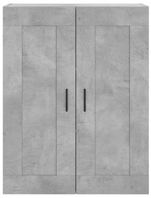 Credenza Grigio Cemento 69,5x34x180 cm in Legno Multistrato