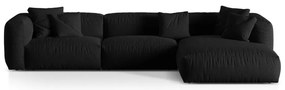 Divano angolare modulare nero (angolo destro) Martina - Micadoni Home