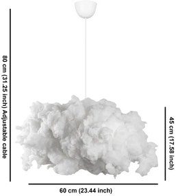 Lampadario a sospensione con filo SERENITY 1xE27/40W/230V bianco