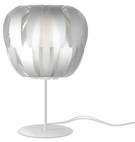 Lampada Da Tavolo Modern Con Base 1 Luce Queen In Polilux Silver Made In Italy