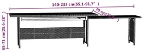 Set Divani da Giardino 3 pz con Cuscini in Polyrattan Grigio