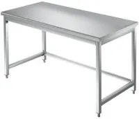 Tavolo 110x60x85 acciaio inox 430 su gambe cucina ristorante pizzeria RS3890