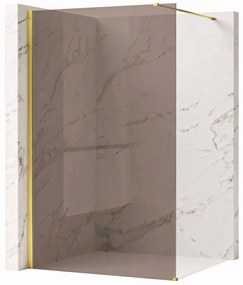 Parete doccia Rea Flexi Brown / Gold 90