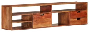 Mobile Porta TV 140x30x35 cm in Legno Massello di Acacia