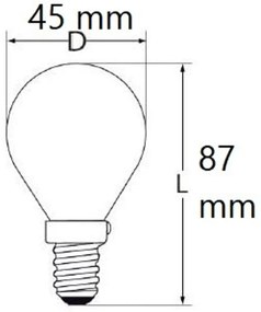 Lampada LED E14 9W G45 105lm/W Colore Bianco Freddo 6.000K