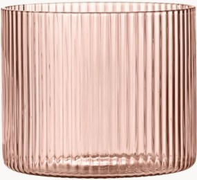 Set di 4 bicchieri in vetro soffiato con scanalatura in rilievo Ripple, 200 ml