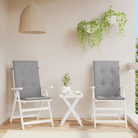 Cuscini Per Sedie 2 Pz Grigi 120x50x3 Cm İn Tessuto /
