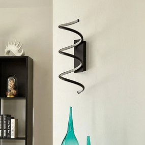 Lindby Agostara applique LED, spirale, nero