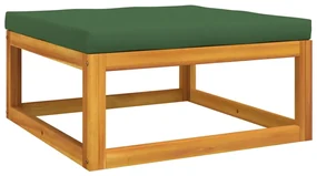 Set mobili da giardino 3pz con cuscini legno massello di acacia