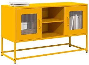 Mobile Tv Giallo Senape 100,5x39x60,5 Cm İn Acciaio /