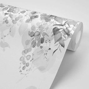 Carta da parati – Tocco di Natura in Bianco e Nero