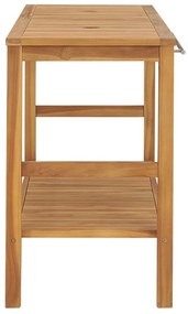 Vanità da bagno in legno massello di teak 132x45x75 cm