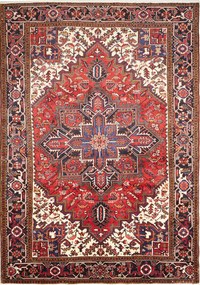Heriz Tappeto 210x290 Rosso (Iran) Annodato A Mano