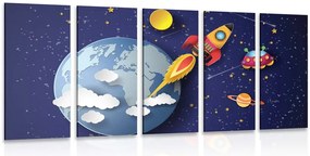 Quadri 5 pezzi – Verso lo spazio