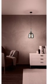 Eglo 39997 - Lampadario a sospensione con filo BOVINO 1xE27/40W/230V fumé
