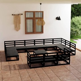 Set Divani da Giardino 14 pz in Legno Massello di Pino