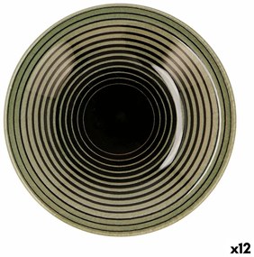 Piatto Fondo Quid Espiral Ceramica Multicolore (Ø 23,5 cm) (12 Unità)