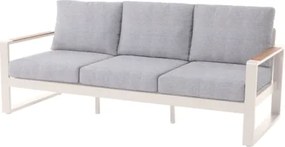 Salotto Da Esterno 5 Posti In Alluminio Con Tavolino E Cuscini Boston Avorio