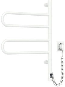 Portasciugamani rotante elettrico con termostato FOUETTE 128W/230V 64,6 cm IP44 bianco