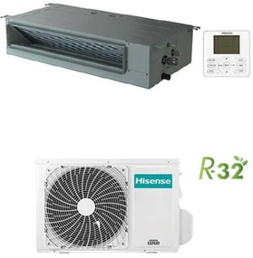 Climatizzatore Condizionatore Hisense Canalizzabile R32 12000 BTU ADT35UX4RBL8 INVERTER Classe A++/A+