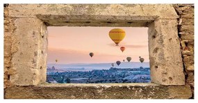 Stampa su tela Finestra Cappadocia, multicolore 70 x 140 cm