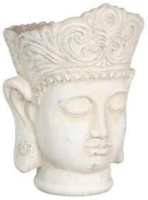 Vaso Crema Terracotta Buddha Orientale 18,4 x 18,4 x 25,6 cm