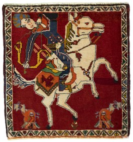 Gabbeh Tappeto persiano 60 x 60 Rosso (Iran) Annodato A Mano