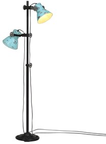 Lampada Da Terra 25 W Blu Anticato 25x25x90/140 Cm E27 /