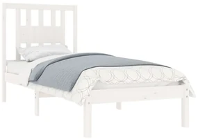 Giroletto bianco in legno massello 90x190 cm single